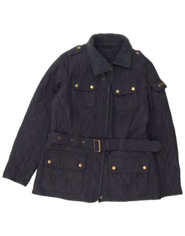 Jaqueta acolchoada feminina Barbour UK 14 grande azul marinho