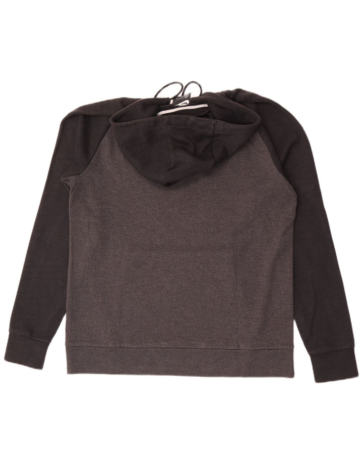 Moletom com capuz masculino Nike grande cinza colorblock algodão
