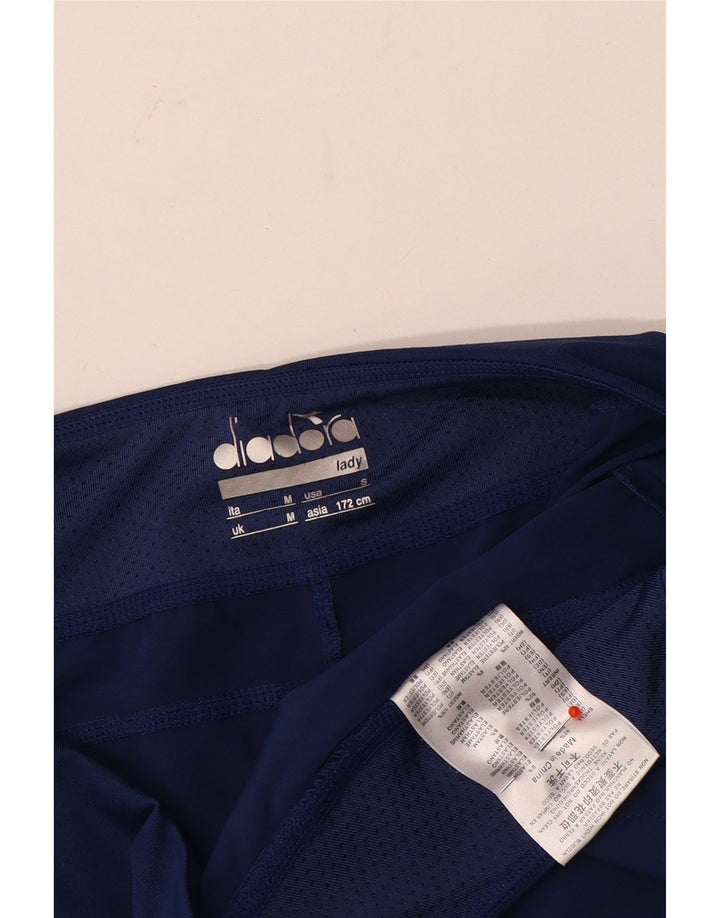 Shorts esportivos femininos Diadora UK 14 poliéster azul marinho médio