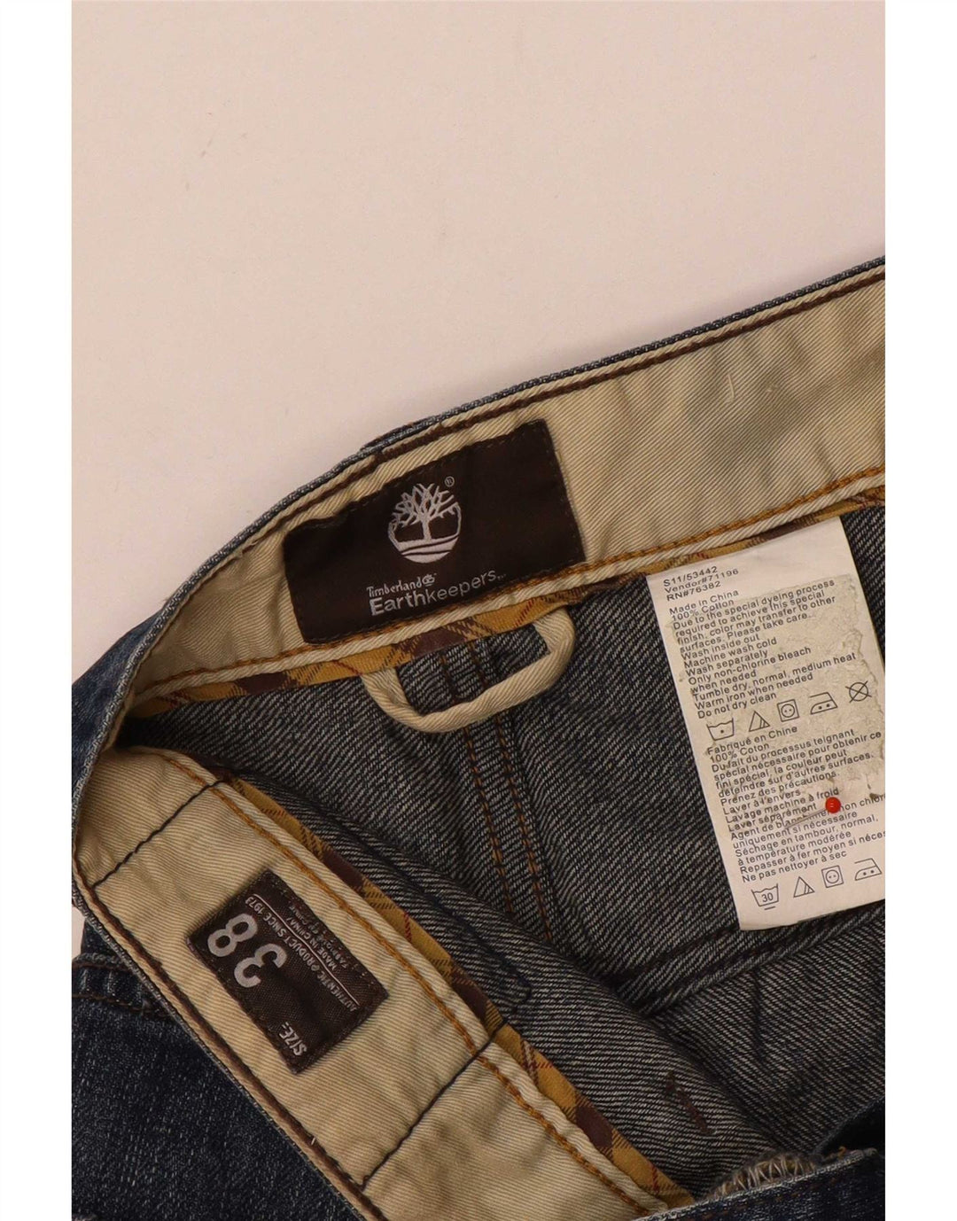 Timberland Masculino Earthkeepers Straight Jeans W38 L33 Azul Algodão