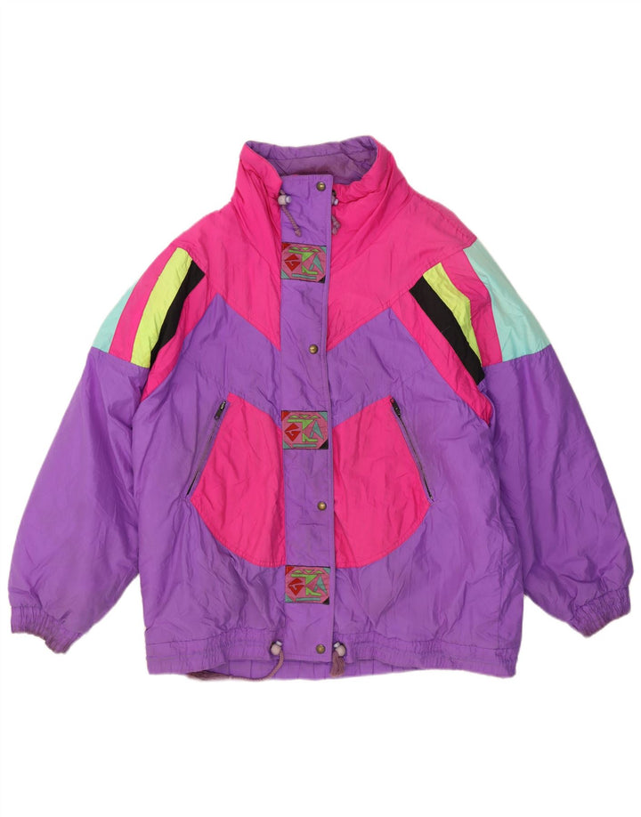 Jaqueta de esqui oversized feminina Rodeo EU 42 grande bloco colorido multicolorido