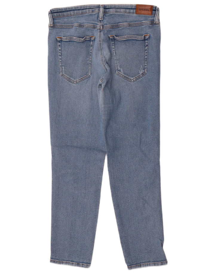 Jeans feminino diesel desgastado slim W30 L27 algodão azul