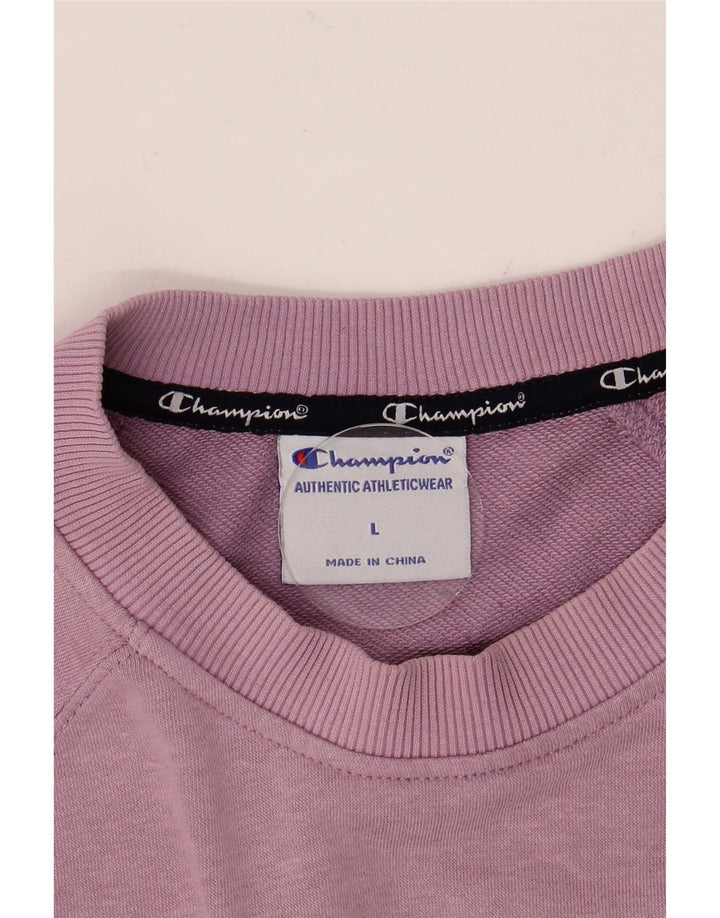Champion feminino gráfico oversized moletom jumper UK 16 grande roxo