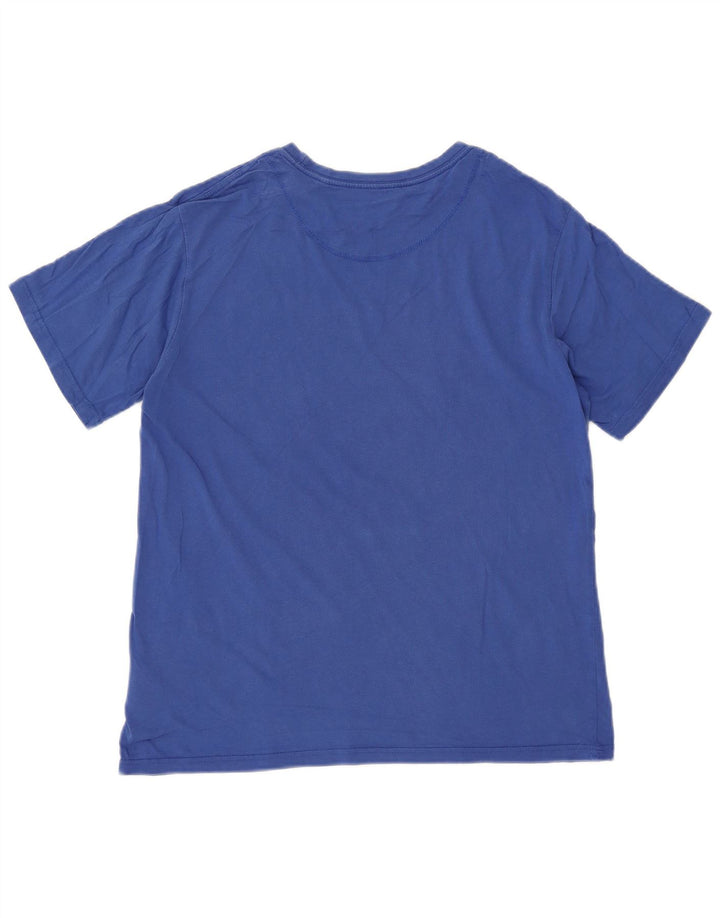 Camiseta masculina gráfica ELLESSE top pequeno algodão azul