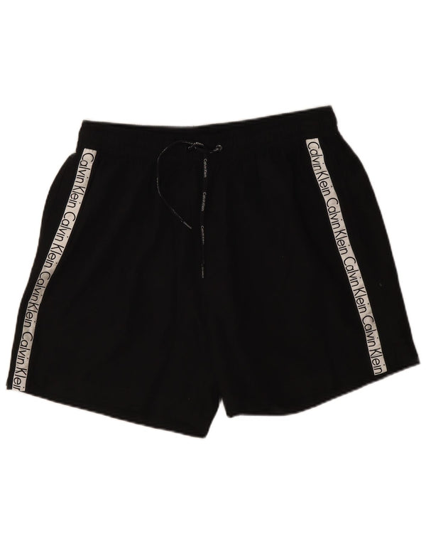 Calvin Klein Shorts de natação masculino gráfico grande poliéster colorido preto