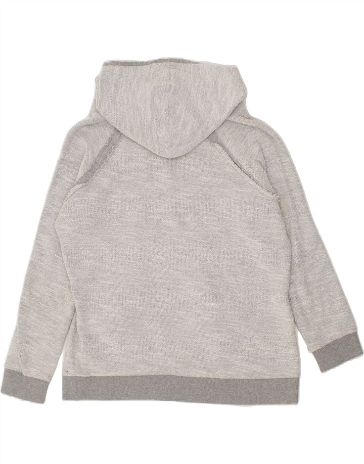 ROXY Girls Button Neck Hoodie Jumper 13-14 Years XL Grey Cotton Vintage Roxy and Second-Hand Roxy from Messina Hembry 