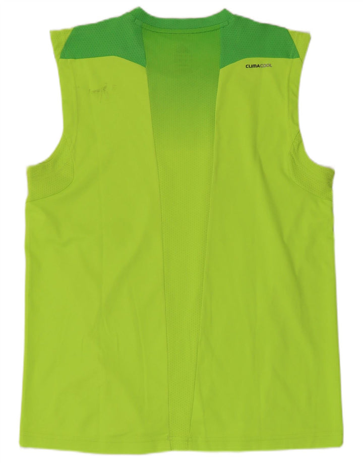Adidas Mens Climacool Vest Top Grande Verde Colorblock Poliéster