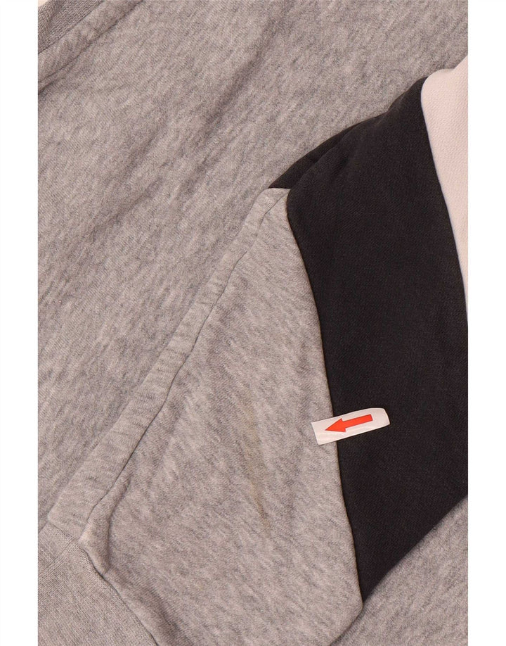 Moletom gráfico masculino Nike Jumper pequeno cinza colorblock algodão