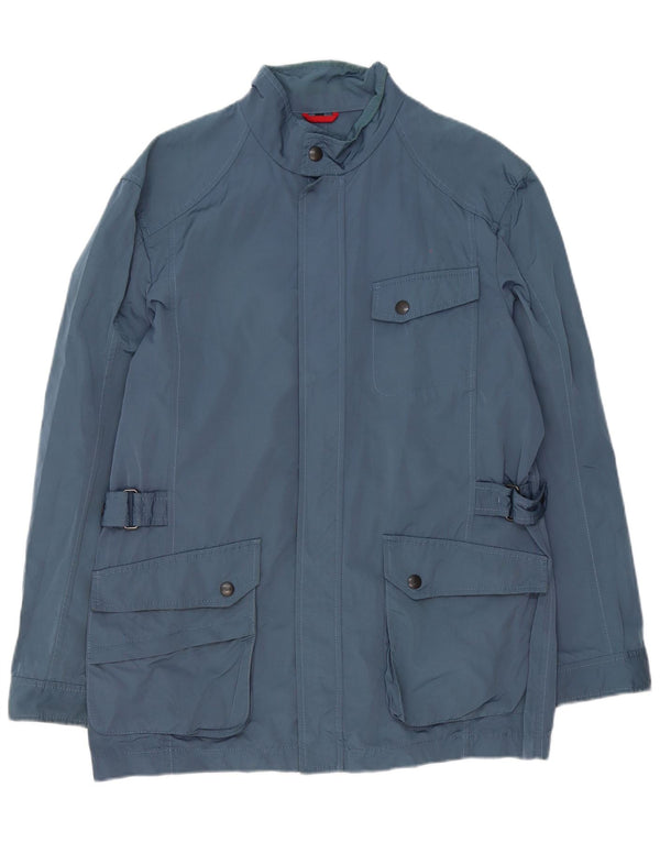 Jaqueta utilitária masculina Fay UK 40 grande poliéster azul marinho