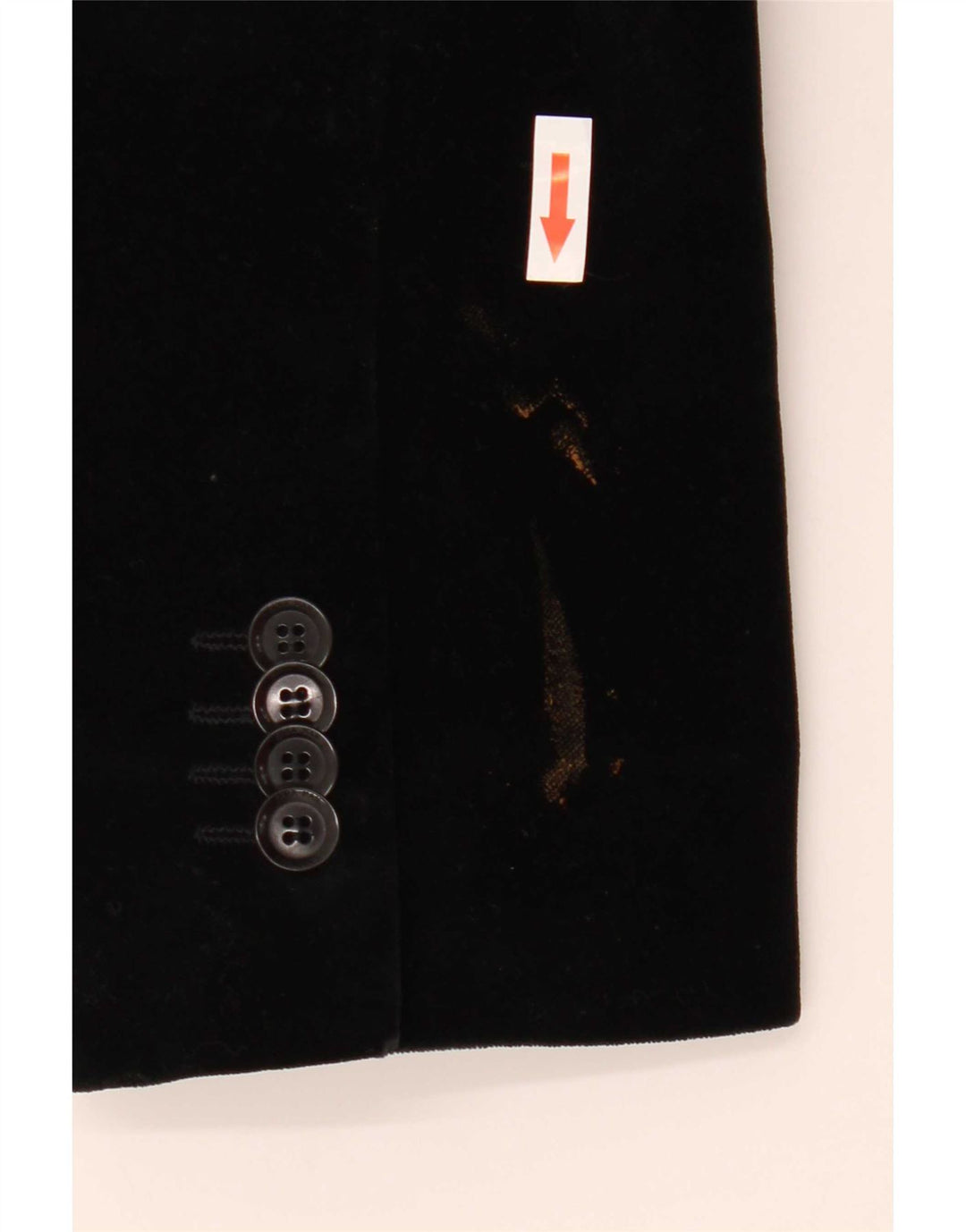 Jaqueta blazer masculina de veludo com 1 botão Zara EU 52 grande algodão preto