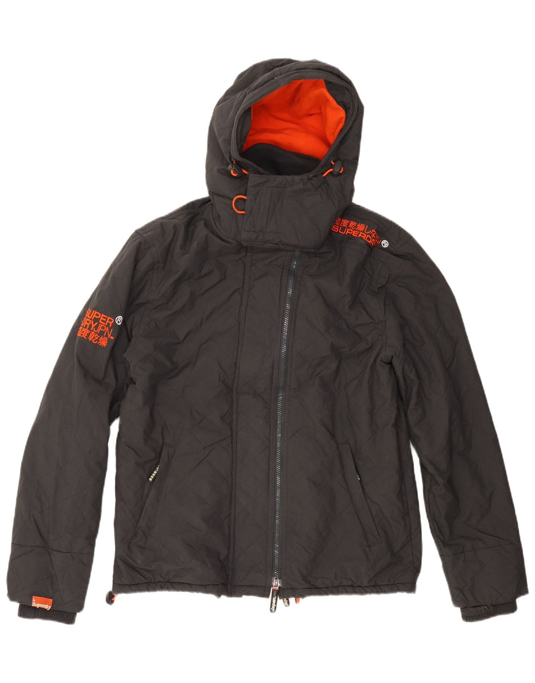 Jaqueta corta-vento masculina SUPERDRY The Windcheater Graphic UK 40 grande preta