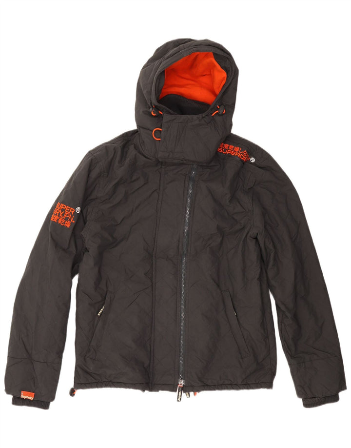 Jaqueta corta-vento masculina SUPERDRY The Windcheater Graphic UK 40 grande preta