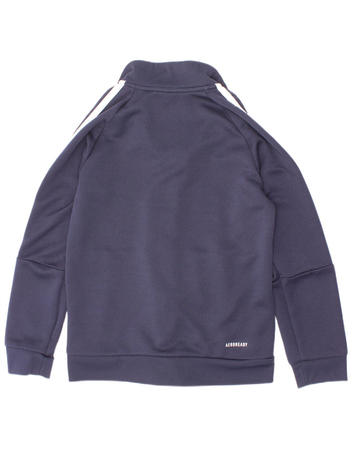 Jaqueta de treino Adidas Boys Aeroready 7-8 anos azul marinho poliéster