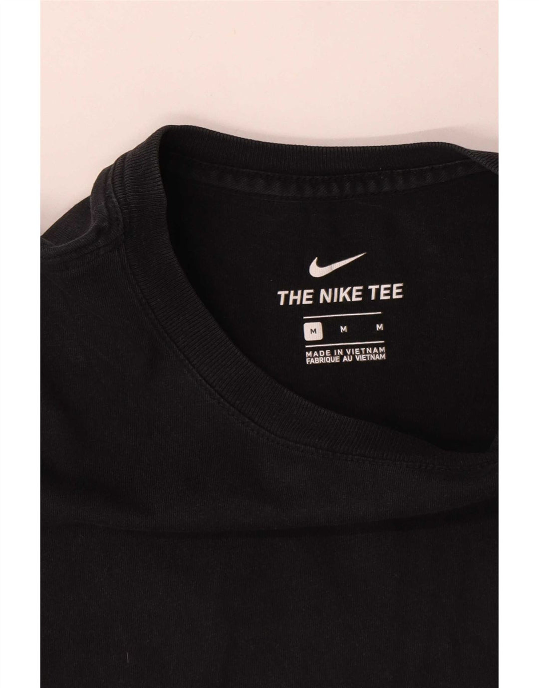 Nike Mens Camiseta Top Médio Algodão Preto