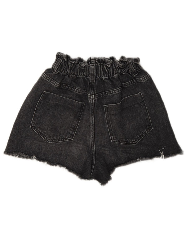Shorts jeans feminino Zara EU 34 2XS W24 algodão cinza