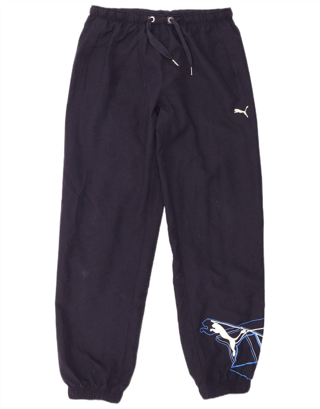 Calça de treino masculina PUMA Graphic Joggers médio azul marinho