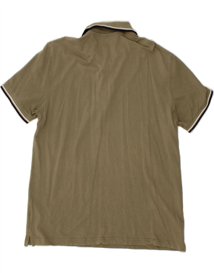 DIADORA Mens Polo Shirt 2XL Khaki Cotton Vintage Diadora and Second-Hand Diadora from Messina Hembry 