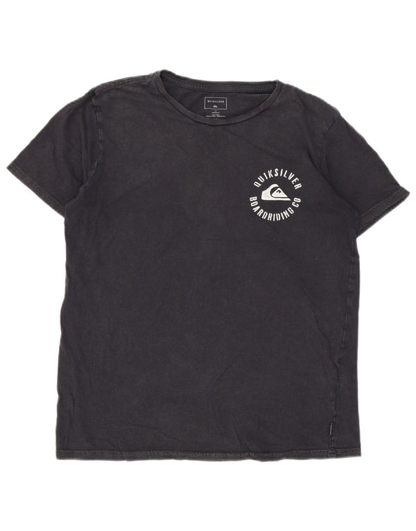 Camiseta Quiksilver Boys Modern Fit Graphic Top 13-14 Anos Algodão Preto