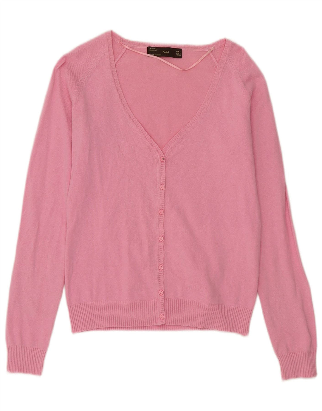 Suéter cardigã feminino Zara Reino Unido 10 pequeno rosa