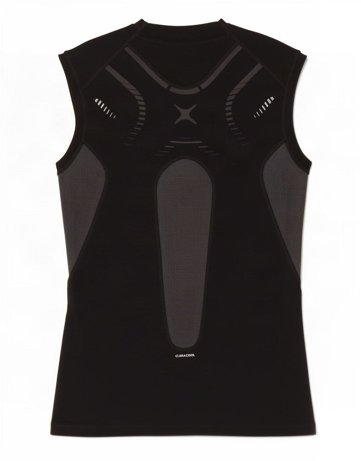 Adidas Mens Climacool Vest Top Grande Preto Colorblock Poliéster