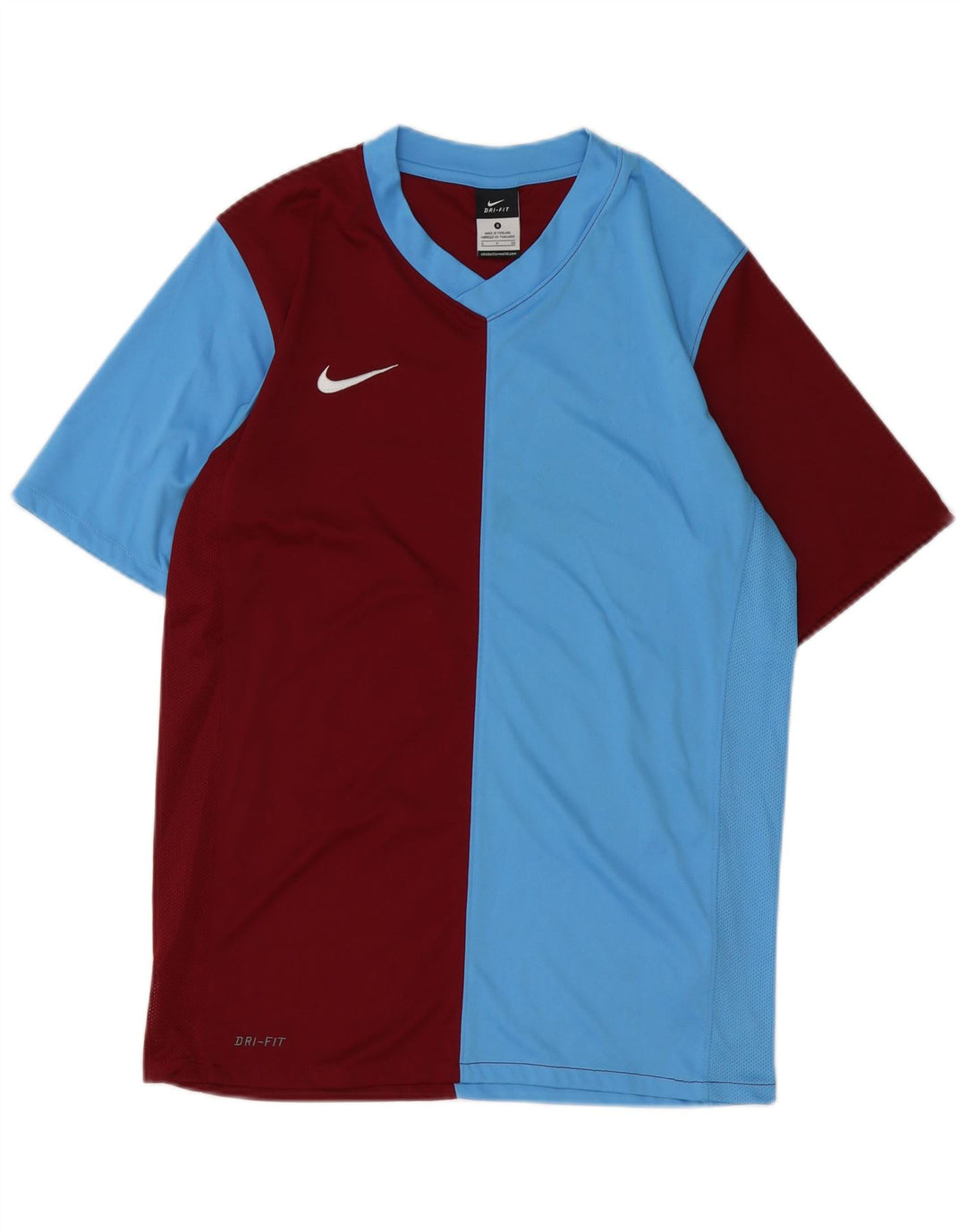 Camiseta masculina Nike Dri Fit Top pequeno colorido colorblock poliéster