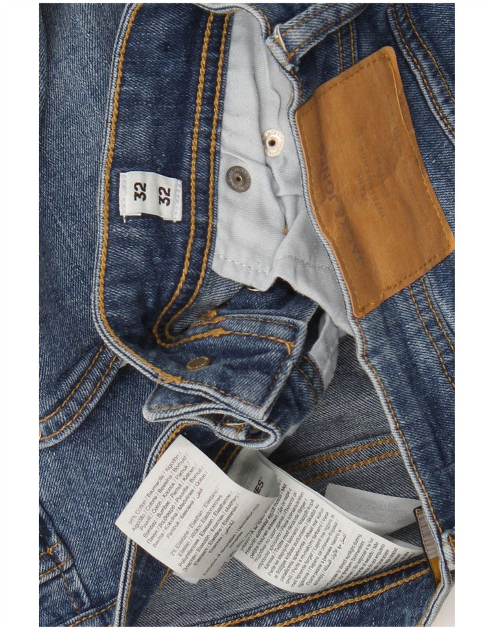 JACK & JONES Masculino GLENN Jeans Skinny W32 L32 Azul Algodão