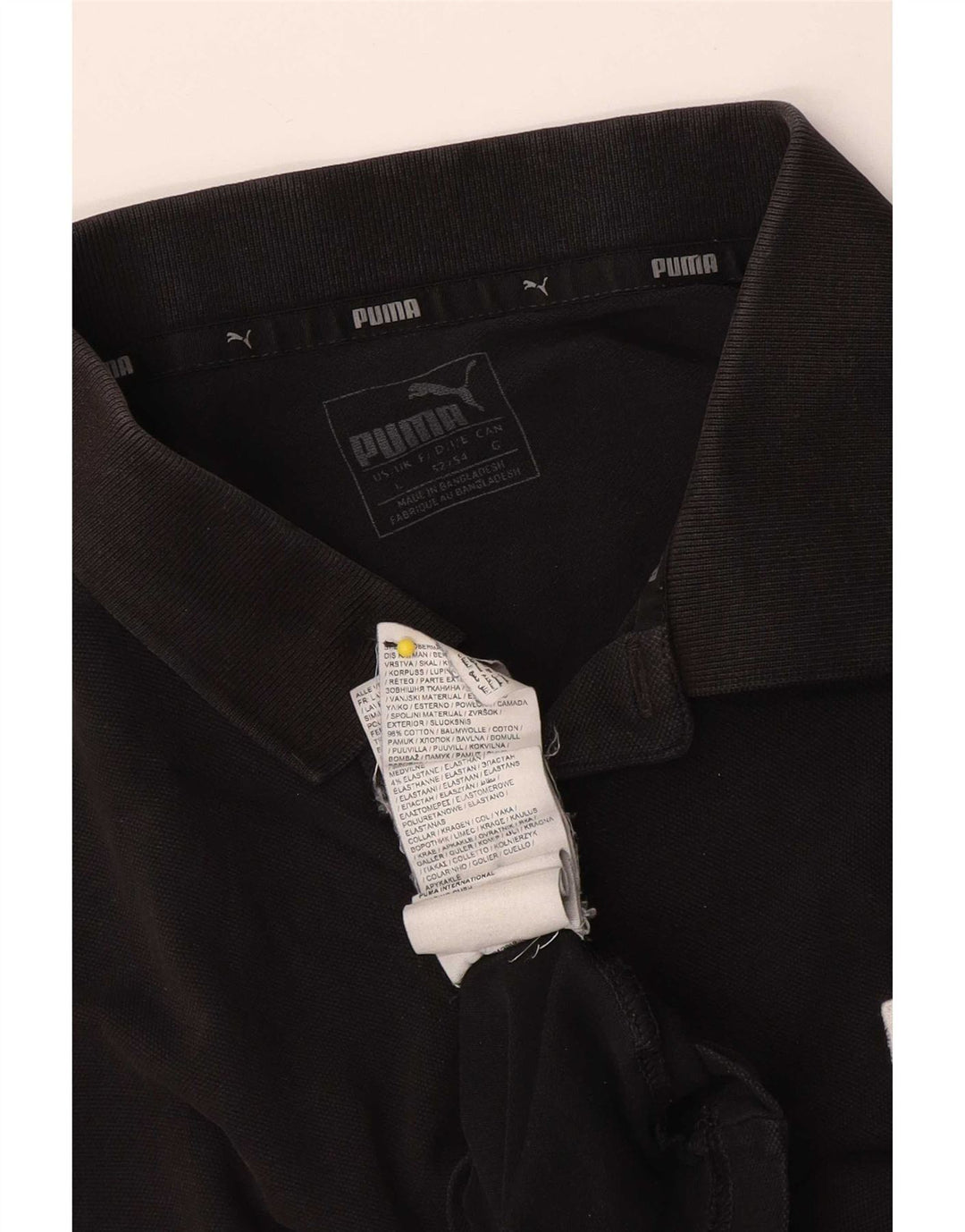 Camisa polo masculina Puma grande algodão preto