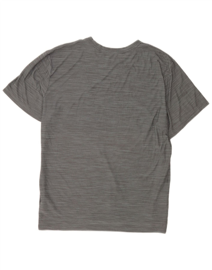 Camiseta masculina Nike Dri Fit Top XL cinza manchado de poliéster
