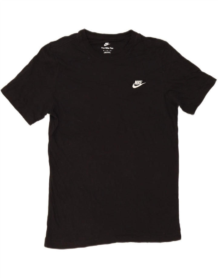 Nike Mens Camiseta Top Médio Algodão Preto