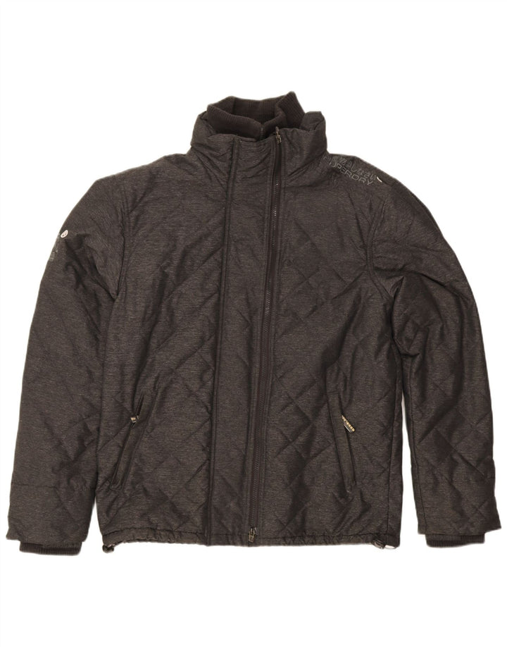 Jaqueta corta-vento feminina Superdry UK 18 XL cinza nylon
