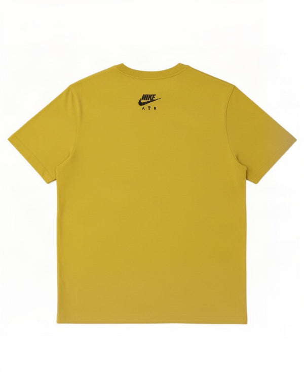 Camiseta Nike masculina gráfica grande algodão amarelo