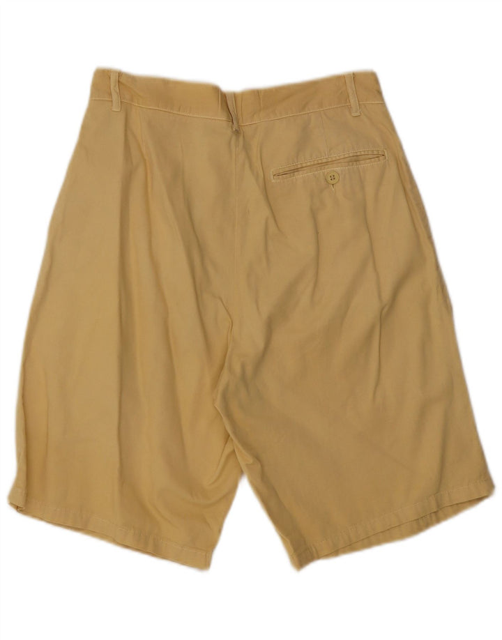 Sisley Mens Relaxed Elegance Pegged Chino Shorts W32 Médio Algodão Amarelo