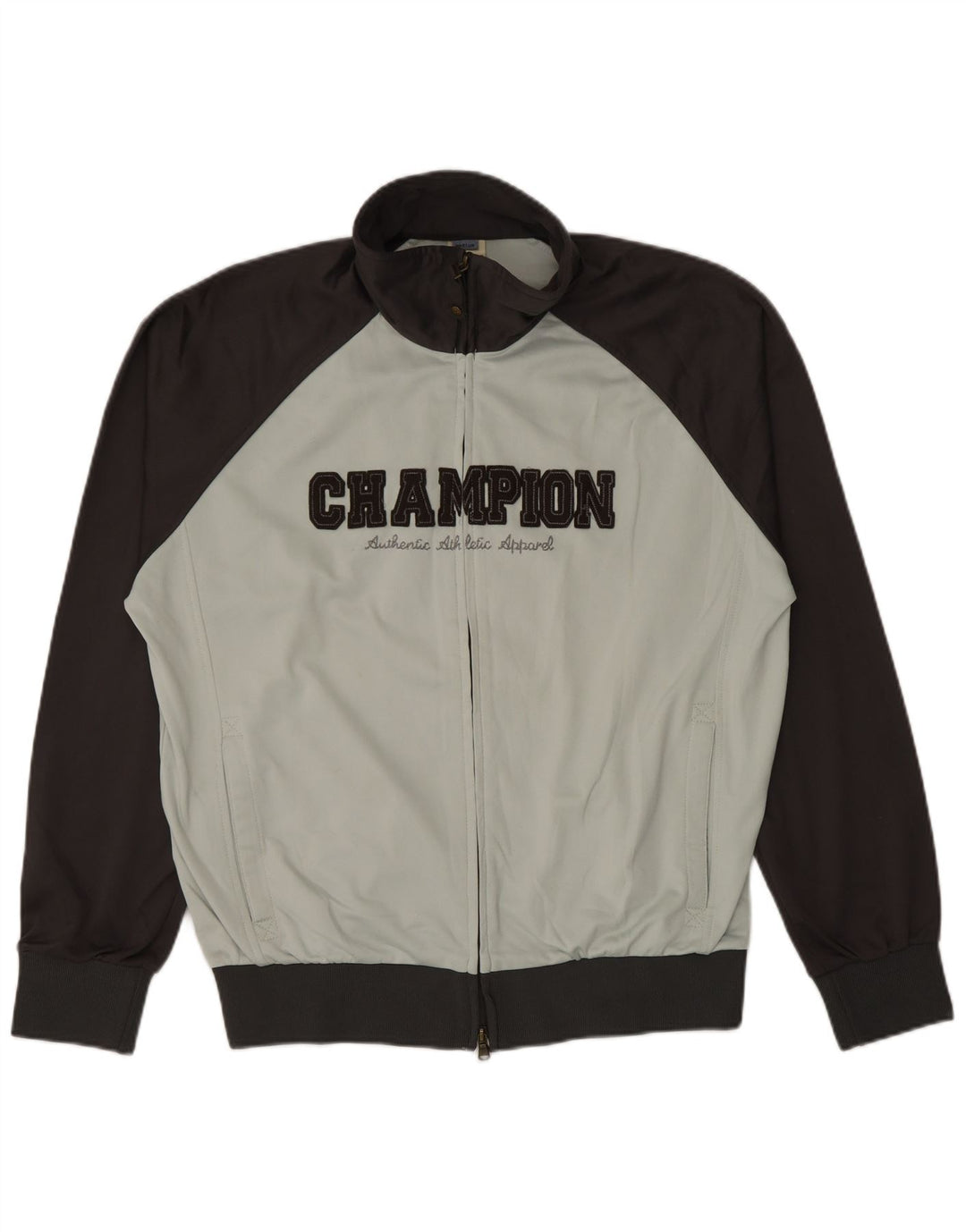 Jaqueta masculina Champion Graphic Tracksuit Top cinza médio bloco colorido