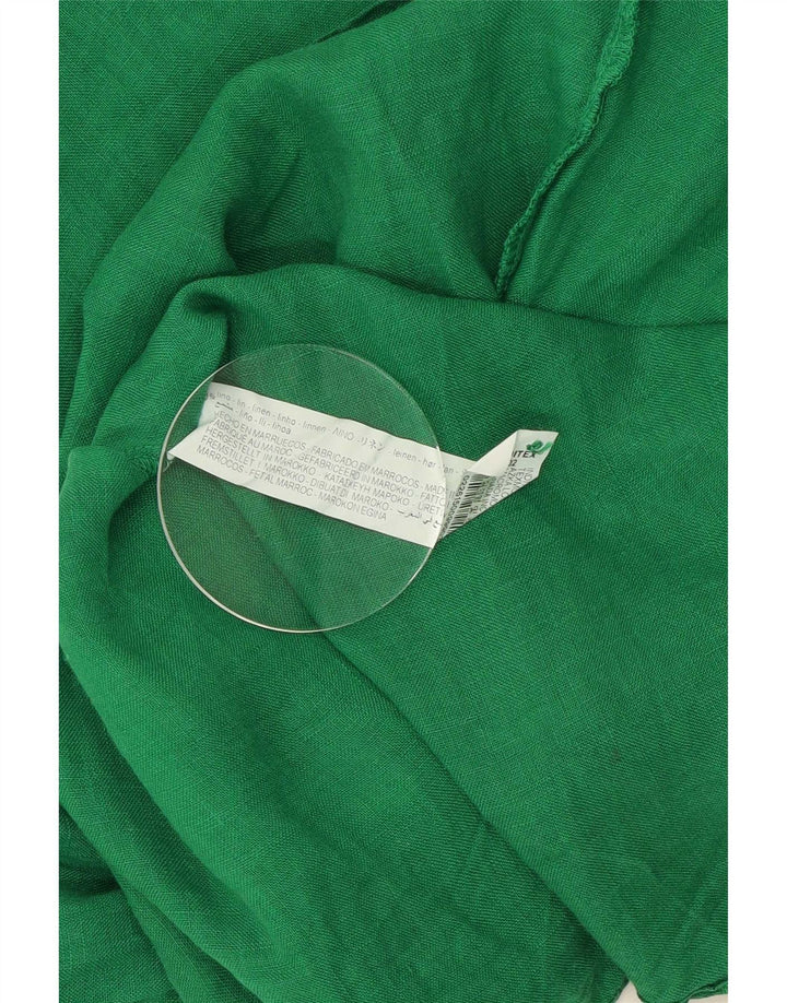 Camisa feminina Zara UK 14 linho verde médio