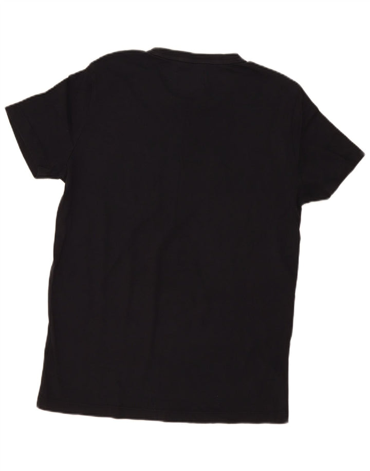 Calvin Klein Camiseta masculina gráfica Top médio algodão preto