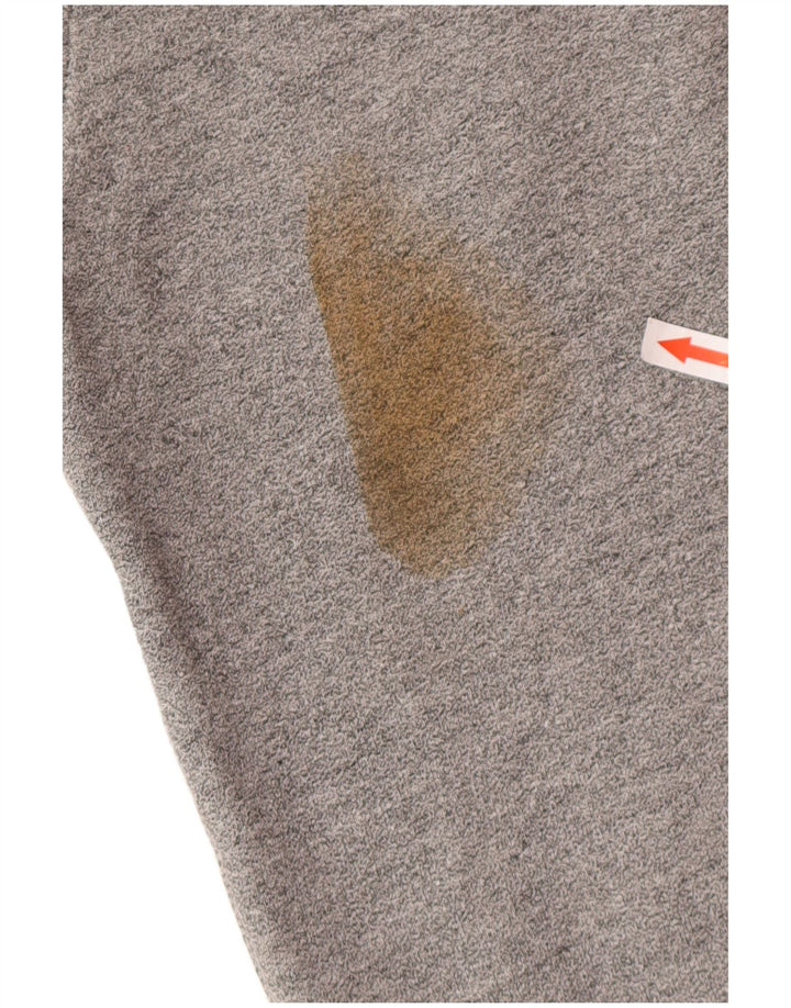 Suéter Superdry masculino com capuz gráfico cinza médio algodão
