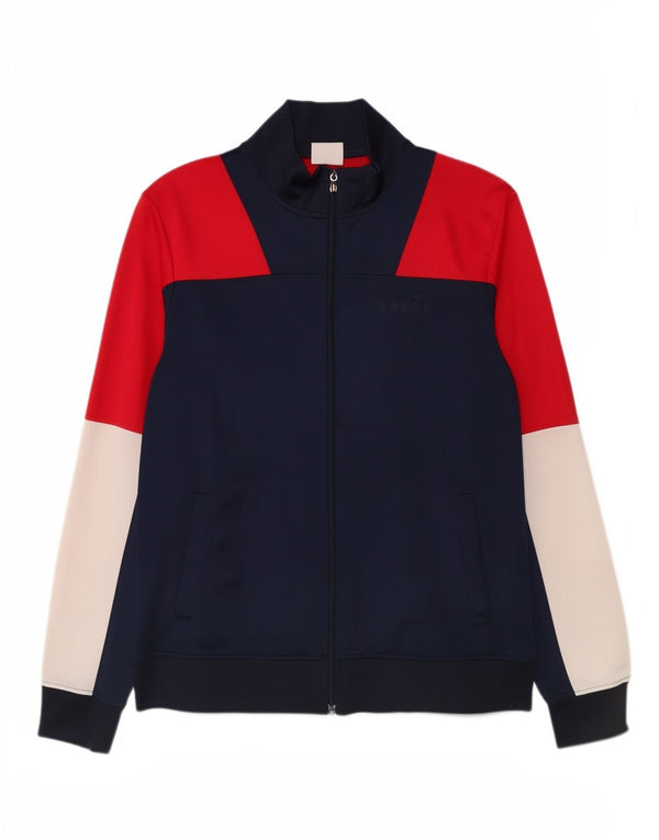 Diadora Mens Treino Top Jacket XL Azul Marinho Colourblock Poliéster Esportes