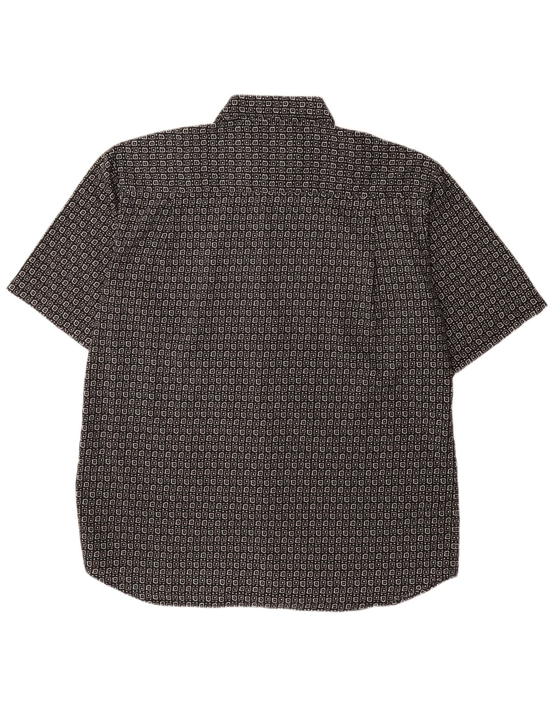 Camisa masculina de manga curta Canda XL preta geométrica poliéster