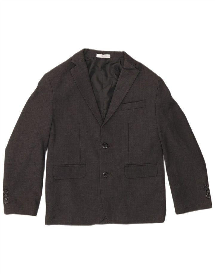 Jaqueta blazer Izod Boys Husky com 2 botões 9-10 anos poliéster cinza