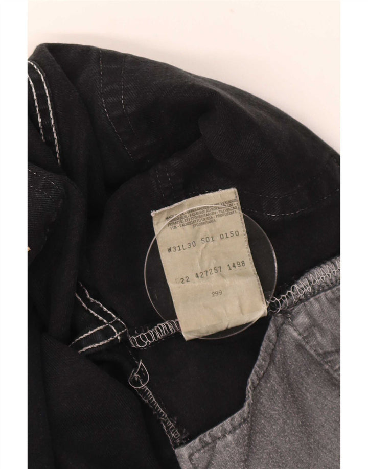 Jeans retos masculinos Levi's W31 L30 algodão preto