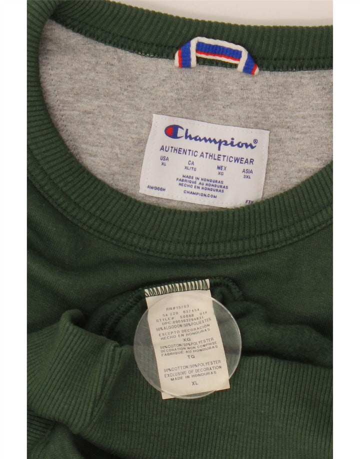 Campeão Mens Moletom Jumper XL Algodão Verde