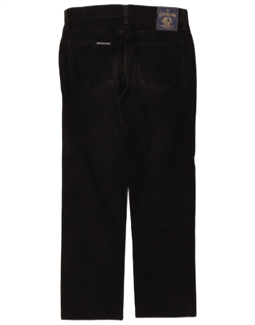 Replay Jeans reto masculino W34 L28 algodão preto