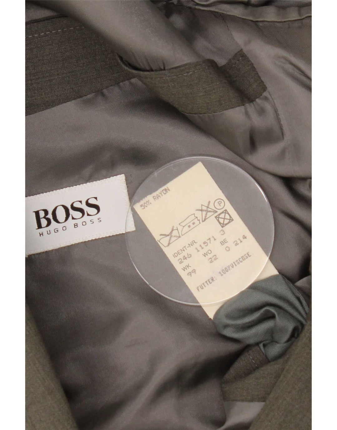 Jaqueta Blazer Masculina Hugo Boss Double Breasted EU 54 2XL Lã Cinza
