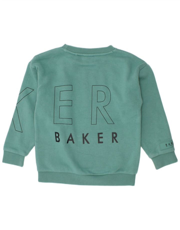 Suéter gráfico Ted Baker Boys 4-5 anos algodão verde
