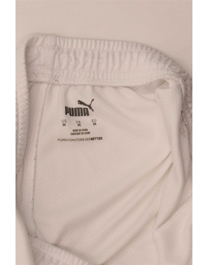 Shorts esportivos masculinos Puma médio branco