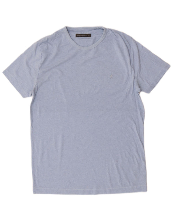 Camiseta masculina French Connection Top de algodão azul médio