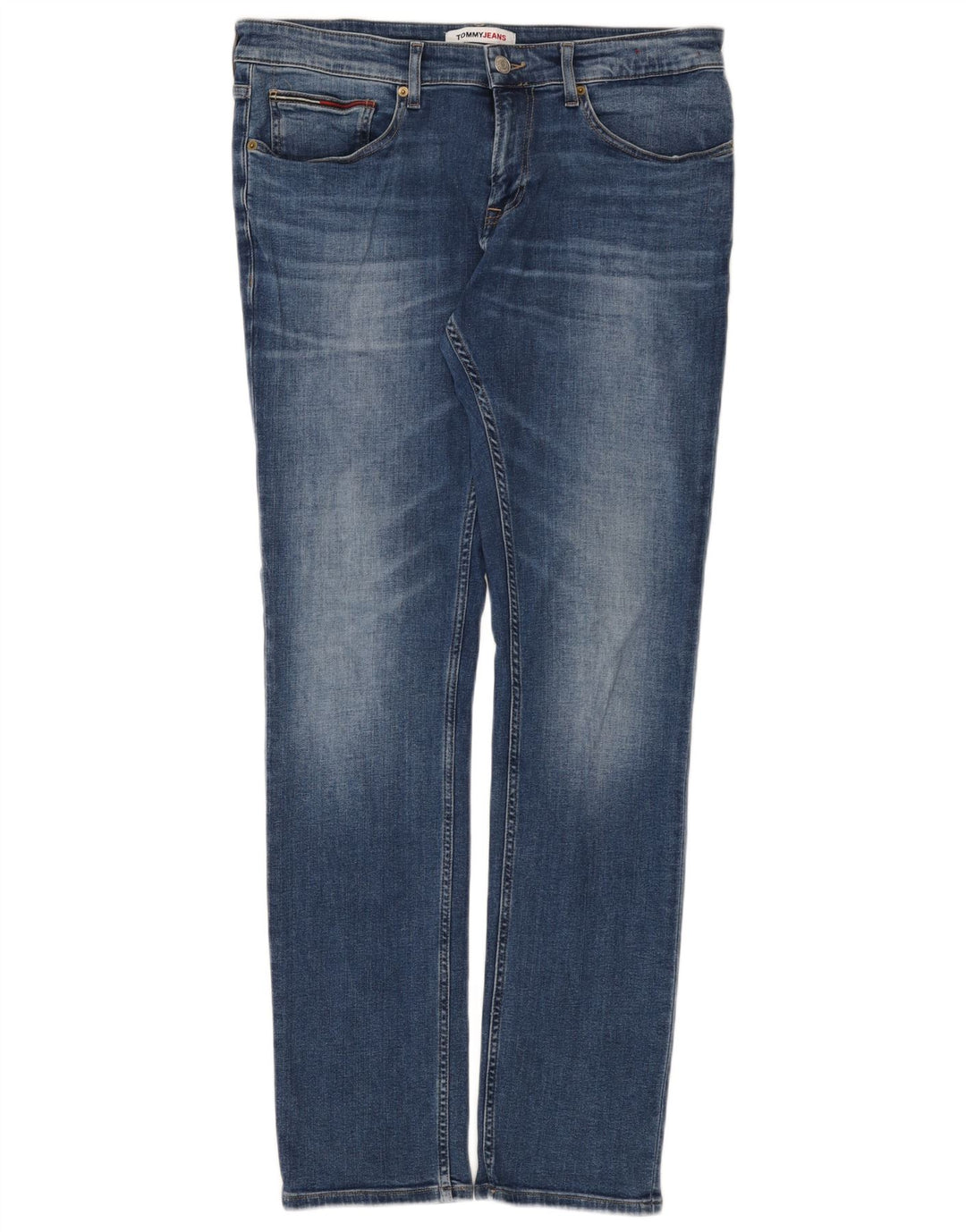 Tommy Hilfiger Masculino Slim Jeans W34 L34 Azul Algodão