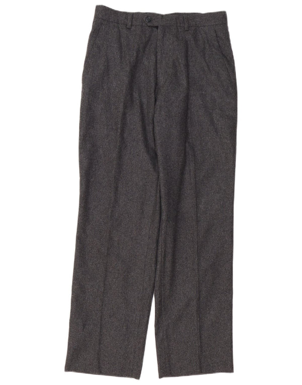 Calça Chino Reta Masculina Vintage IT 46 Pequena W30 L30 Lã Cinza