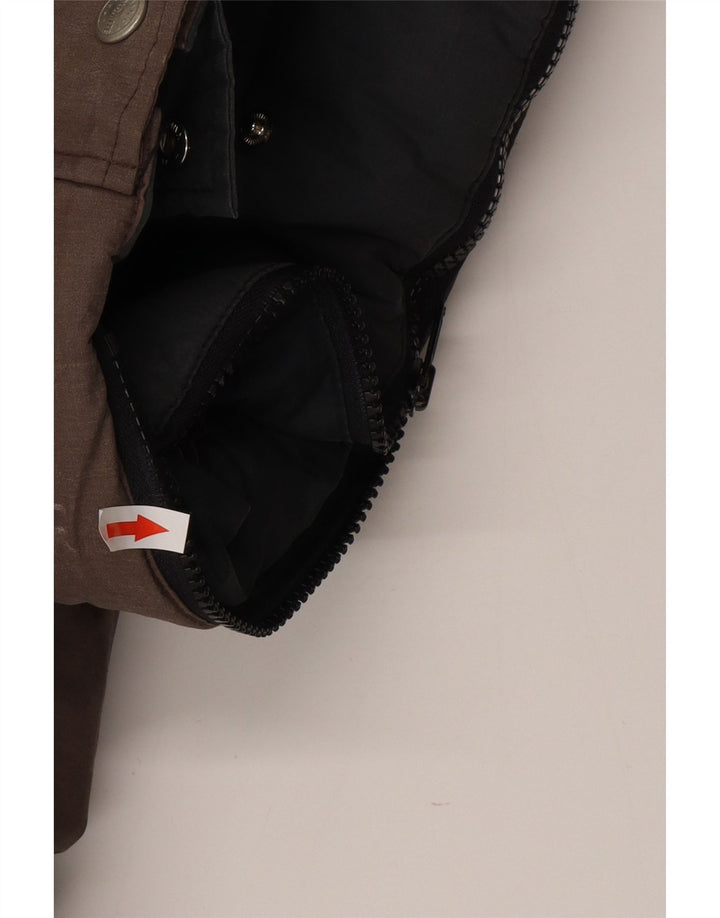 Colete masculino acolchoado com capuz DOLOMITE UK 44 2XL marrom