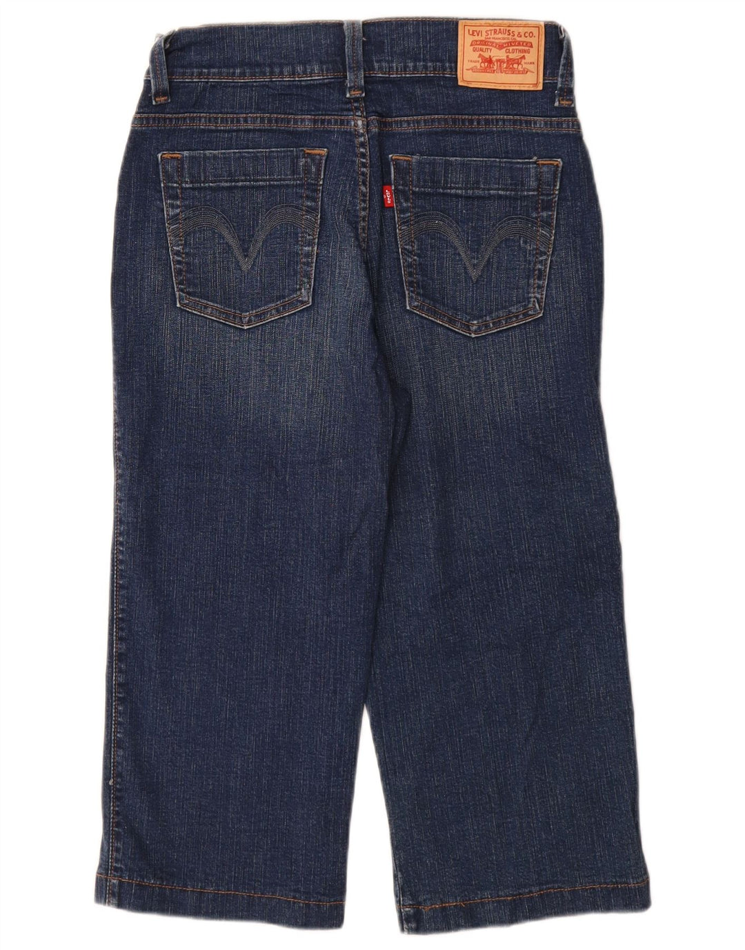 Calça jeans feminina Levi's 512 Perfectly Slimming Capri US 8 Médio W28 L19 Azul